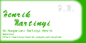 henrik martinyi business card